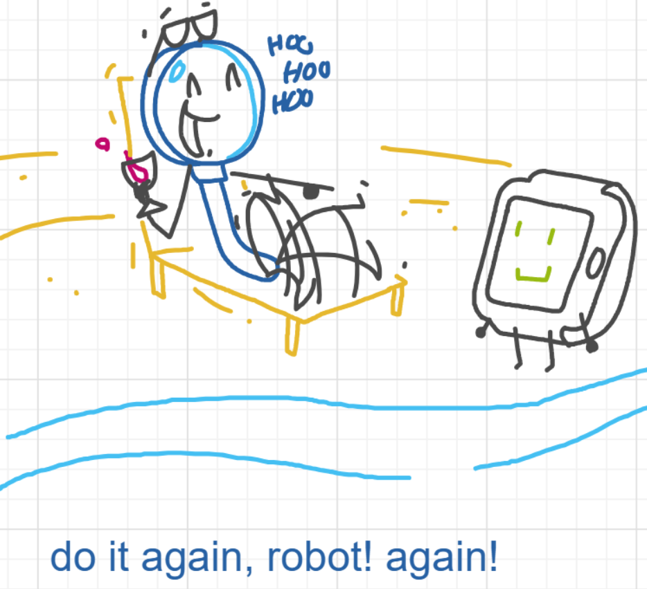 A panel from I've Been Everywhere, Man, episode nine of the Board Boards object show by Furretwalk/WalkingFurret.